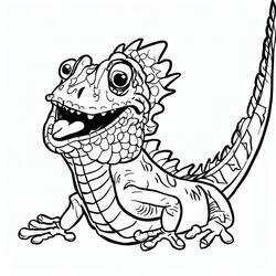 Dibujo para colorear: Iguana (Animales) #188786 - Dibujos para Colorear e Imprimir Gratis
