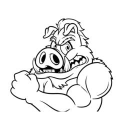 Dibujo para colorear: Jabalí (Animales) #14656 - Dibujos para Colorear e Imprimir Gratis