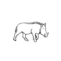 Dibujo para colorear: Jabalí (Animales) #14690 - Dibujos para Colorear e Imprimir Gratis