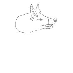 Dibujo para colorear: Jabalí (Animales) #14695 - Dibujos para Colorear e Imprimir Gratis