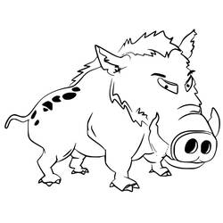 Dibujo para colorear: Jabalí (Animales) #205351 - Dibujos para Colorear e Imprimir Gratis