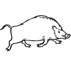 Dibujo para colorear: Jabalí (Animales) #205352 - Dibujos para Colorear e Imprimir Gratis