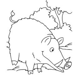 Dibujo para colorear: Jabalí (Animales) #205355 - Dibujos para Colorear e Imprimir Gratis