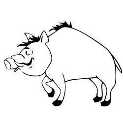 Dibujo para colorear: Jabalí (Animales) #205358 - Dibujos para Colorear e Imprimir Gratis