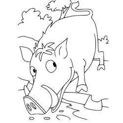 Dibujo para colorear: Jabalí (Animales) #205359 - Dibujos para Colorear e Imprimir Gratis