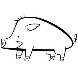 Dibujo para colorear: Jabalí (Animales) #205365 - Dibujos para Colorear e Imprimir Gratis