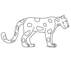 Dibujos para colorear: Jaguar - Dibujos para colorear