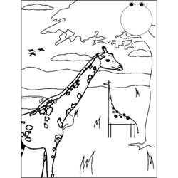 Dibujo para colorear: Jirafa (Animales) #7322 - Dibujos para Colorear e Imprimir Gratis