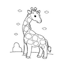 Dibujo para colorear: Jirafa (Animales) #7332 - Dibujos para Colorear e Imprimir Gratis