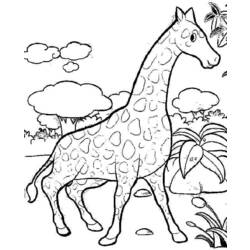 Dibujo para colorear: Jirafa (Animales) #7380 - Dibujos para Colorear e Imprimir Gratis