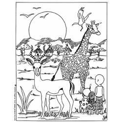 Dibujo para colorear: Jirafa (Animales) #7399 - Dibujos para Colorear e Imprimir Gratis