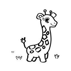 Dibujo para colorear: Jirafa (Animales) #7410 - Dibujos para Colorear e Imprimir Gratis