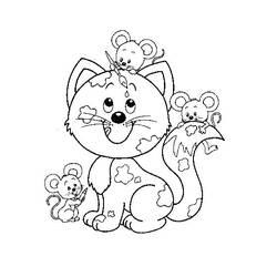Dibujo para colorear: Kitten (Animales) #18041 - Dibujos para Colorear e Imprimir Gratis