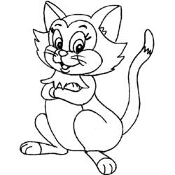 Dibujo para colorear: Kitten (Animales) #18048 - Dibujos para Colorear e Imprimir Gratis