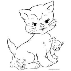Dibujo para colorear: Kitten (Animales) #18064 - Dibujos para Colorear e Imprimir Gratis