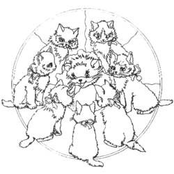 Dibujo para colorear: Kitten (Animales) #18091 - Dibujos para Colorear e Imprimir Gratis