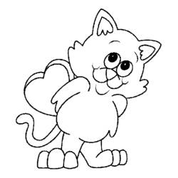 Dibujo para colorear: Kitten (Animales) #18129 - Dibujos para Colorear e Imprimir Gratis