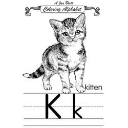 Dibujo para colorear: Kitten (Animales) #18140 - Dibujos para Colorear e Imprimir Gratis