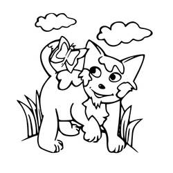 Dibujo para colorear: Kitten (Animales) #18155 - Dibujos para Colorear e Imprimir Gratis