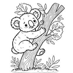 Dibujo Koala (Animales) #217742 para imprimir y colorear