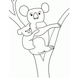 Dibujo para colorear: Koala (Animales) #9326 - Dibujos para Colorear e Imprimir Gratis