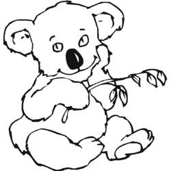 Dibujo para colorear: Koala (Animales) #9331 - Dibujos para Colorear e Imprimir Gratis