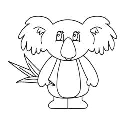 Dibujo para colorear: Koala (Animales) #9349 - Dibujos para Colorear e Imprimir Gratis