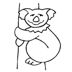 Dibujo para colorear: Koala (Animales) #9351 - Dibujos para Colorear e Imprimir Gratis