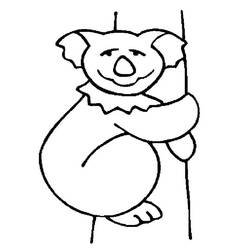 Dibujo para colorear: Koala (Animales) #9421 - Dibujos para Colorear e Imprimir Gratis