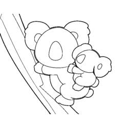 Dibujo para colorear: Koala (Animales) #9425 - Dibujos para Colorear e Imprimir Gratis