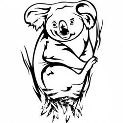 Dibujo para colorear: Koala (Animales) #9483 - Dibujos para Colorear e Imprimir Gratis