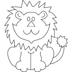 Dibujo para colorear: León (Animales) #10284 - Dibujos para Colorear e Imprimir Gratis