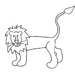 Dibujo para colorear: León (Animales) #10290 - Dibujos para Colorear e Imprimir Gratis