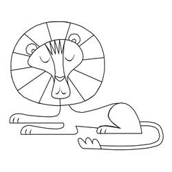 Dibujo León (Animales) #174884 para imprimir y colorear
