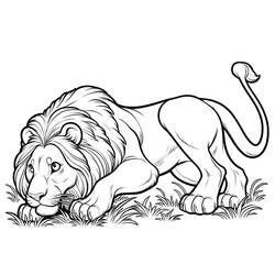 Dibujo León (Animales) #215476 para imprimir y colorear