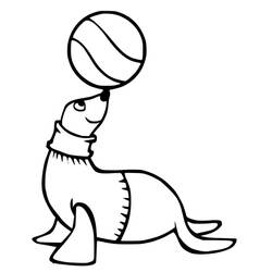 Dibujo León Marino (Animales) #192533 para imprimir y colorear