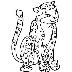 Dibujo para colorear: Leopardo (Animales) #9713 - Dibujos para Colorear e Imprimir Gratis