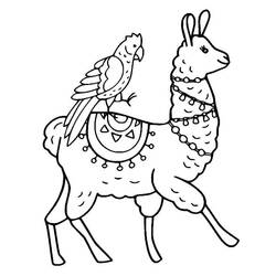 Dibujo para colorear: Llama (Animales) #179514 - Dibujos para Colorear e Imprimir Gratis