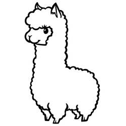 Dibujo para colorear: Llama (Animales) #179523 - Dibujos para Colorear e Imprimir Gratis