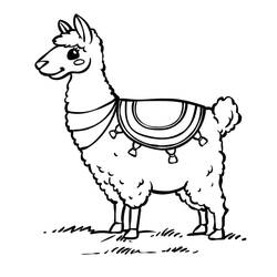 Dibujo para colorear: Llama (Animales) #179535 - Dibujos para Colorear e Imprimir Gratis