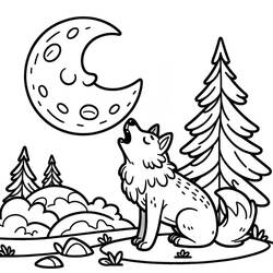 Dibujo Lobo (Animales) #215504 para imprimir y colorear