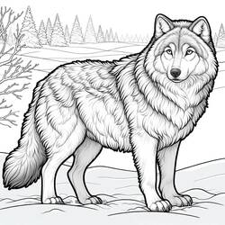 Dibujo Lobo (Animales) #215506 para imprimir y colorear
