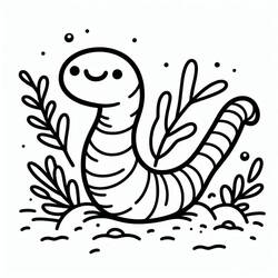 Dibujo para colorear: Lombriz (Animales) #214585 - Dibujos para Colorear e Imprimir Gratis