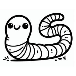 Dibujo para colorear: Lombriz (Animales) #214588 - Dibujos para Colorear e Imprimir Gratis