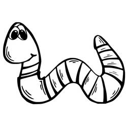 Dibujo para colorear: Lombriz (Animales) #214597 - Dibujos para Colorear e Imprimir Gratis