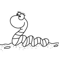Dibujo para colorear: Lombriz (Animales) #214606 - Dibujos para Colorear e Imprimir Gratis