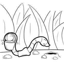 Dibujo para colorear: Lombriz (Animales) #214612 - Dibujos para Colorear e Imprimir Gratis