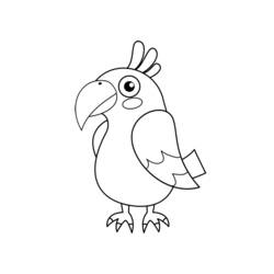 Dibujo para colorear: Loro (Animales) #16098 - Dibujos para Colorear e Imprimir Gratis