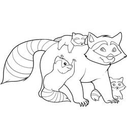 Dibujo para colorear: Mapache (Animales) #208495 - Dibujos para Colorear e Imprimir Gratis