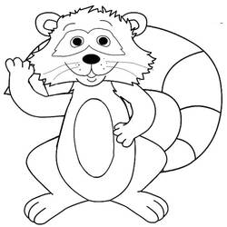 Dibujo para colorear: Mapache (Animales) #208502 - Dibujos para Colorear e Imprimir Gratis